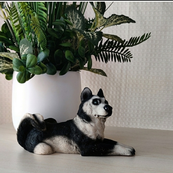 Vintage Siberian Husky Ceramic Figurine, Made in Italy - Picture 1 of 13